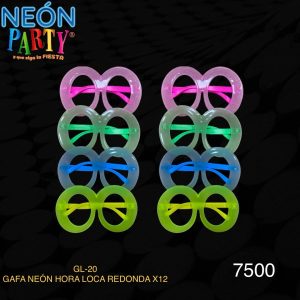 Gafa neón redonda
