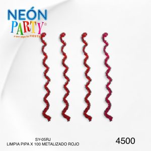 Limpia pipa metalizado x100 rojo