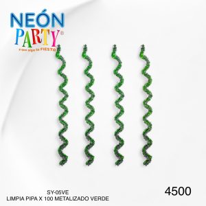 Limpia pipa metalizado x100 verde